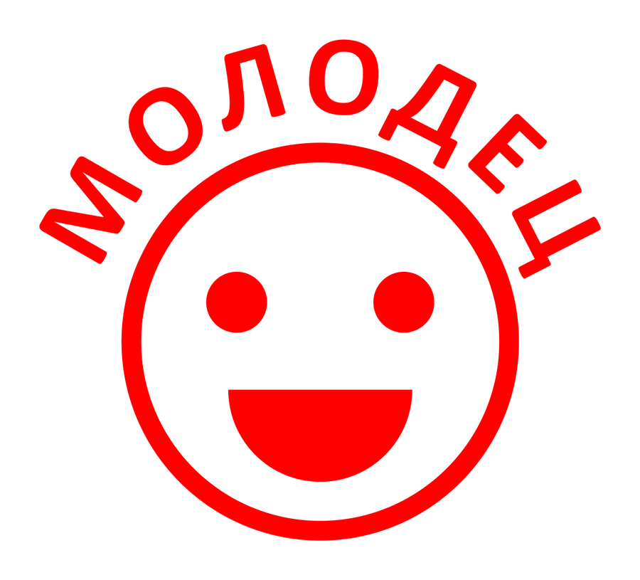 Молодец! — реальный макет школьной печати SH-003